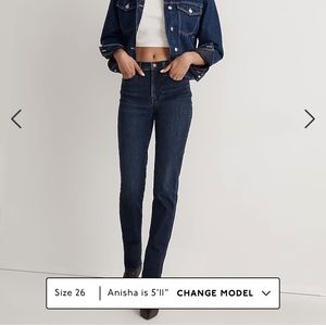 Madewell HighRise Slim Straight Jeans Larchley Wash TENCEL Denim Edition NH646